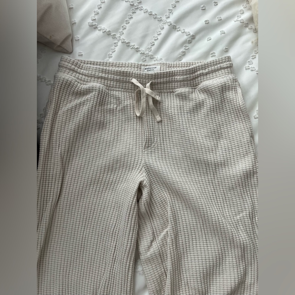 American Eagle waffle wide leg pant